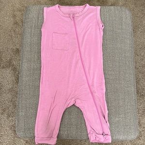 Kyte Baby Tank Top Zip-up Romper - pink
